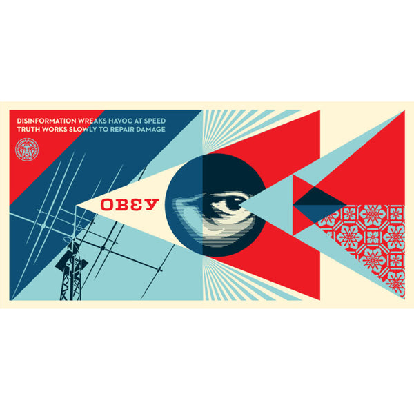 SHEPARD FAIREY - 'DISINFORMATION DAMAGE' EDITION (MULTIPLE COLOURS AVAILABLE)