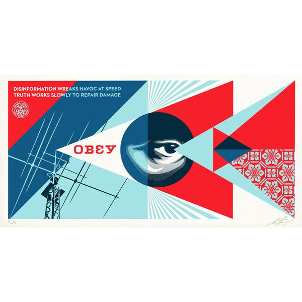 SHEPARD FAIREY - 'DISINFORMATION DAMAGE' EDITION (MULTIPLE COLOURS AVAILABLE)
