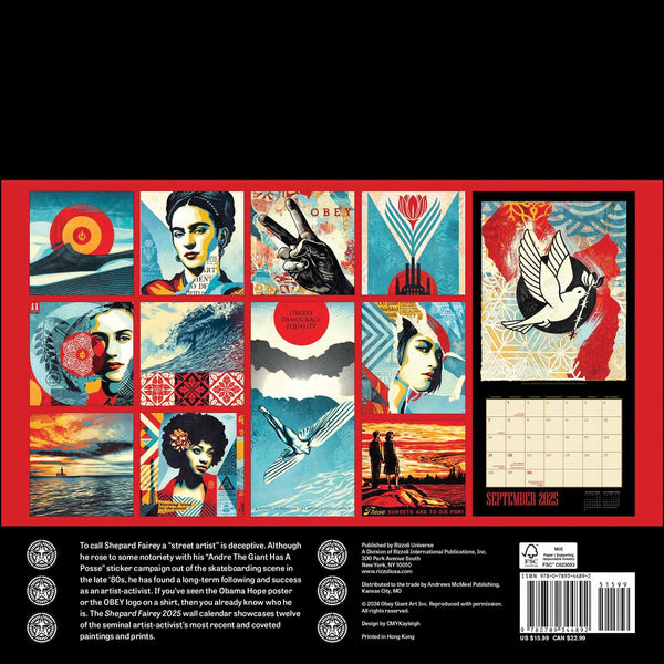 Shepard Fairey 2025 Wall Calendar