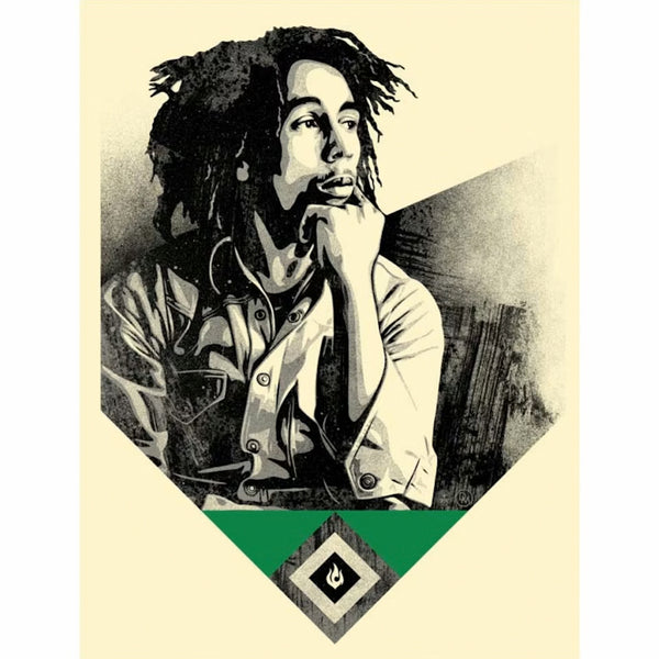Shepard Fairey -  Catch A Fire (Bob Marley) Green