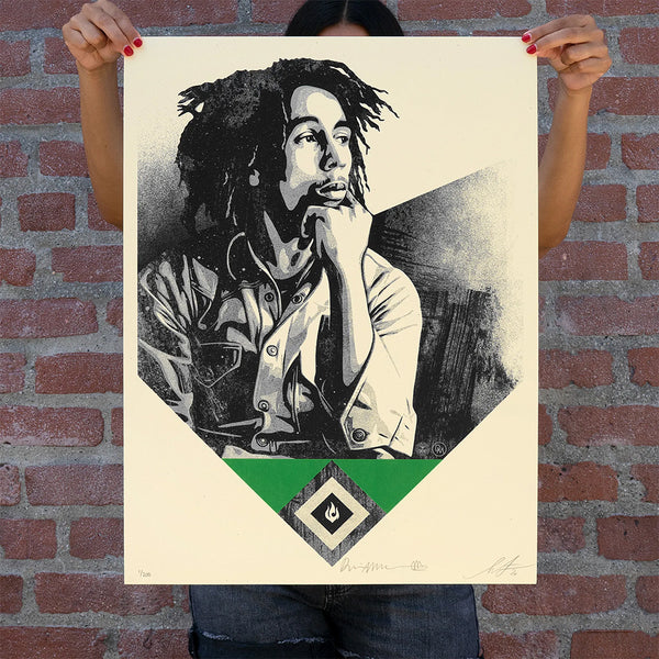 Shepard Fairey -  Catch A Fire (Bob Marley) Green