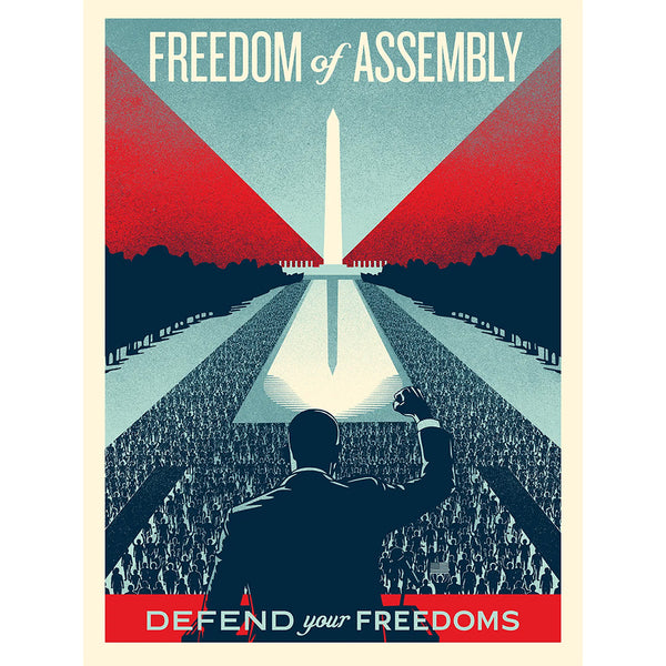 Shepard Fairey - Defend Your Freedoms – Freedom of Assembly