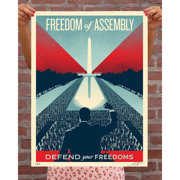 Shepard Fairey - Defend Your Freedoms – Freedom of Assembly
