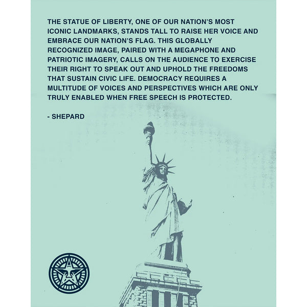 Shepard Fairey - Defend Your Freedoms – Freedom of Speech