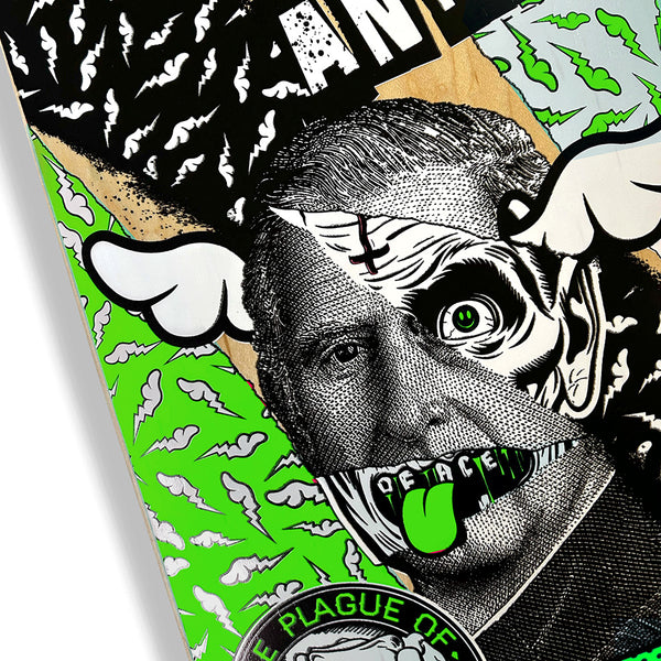 D*Face - 'Dog Save The King' Skate Deck Green