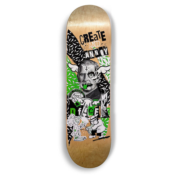 D*Face - 'Dog Save The King' Skate Deck Green
