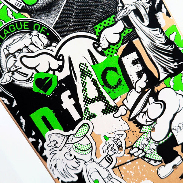 D*Face - 'Dog Save The King' Skate Deck Green