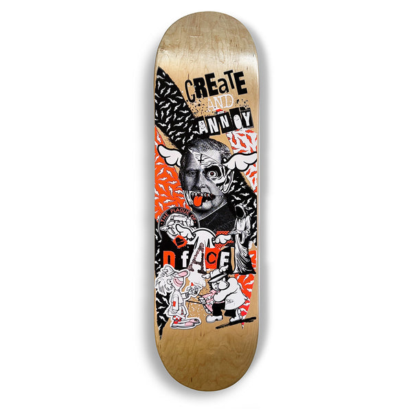 D*Face - 'Dog Save The King' Skate Deck Orange