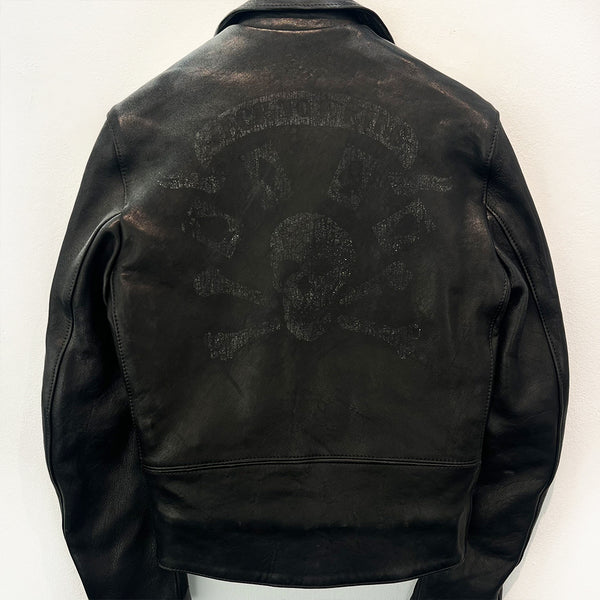 D*Face X Rebels Alliance Hand Painted Vintage Lewis Leathers Jacket