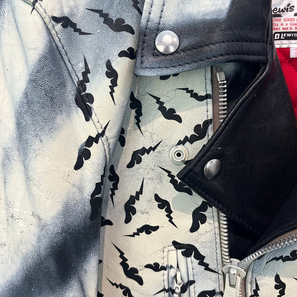 D*Face X Rebels Alliance Hand Painted Vintage Lewis Leathers Jacket