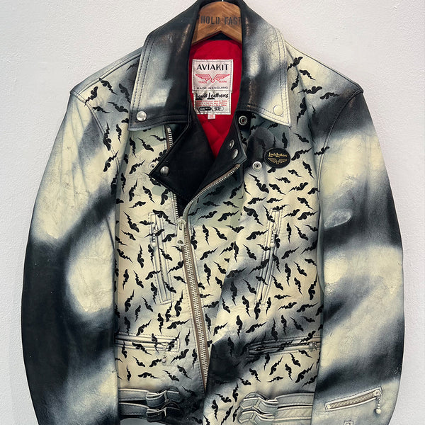 D*Face X Rebels Alliance Hand Painted Vintage Lewis Leathers Jacket