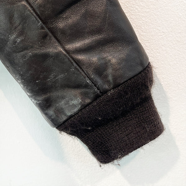 Rebels Alliance Custom Hand Painted Vintage Pilot Leather With Fur Jacket