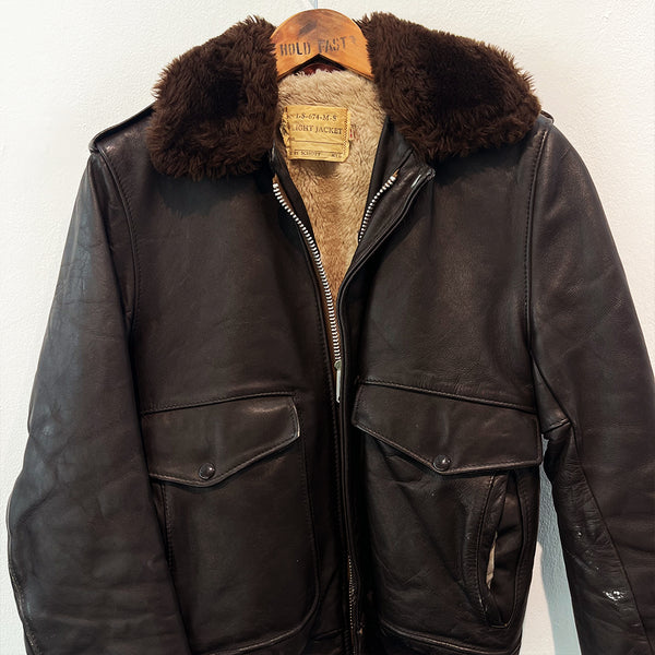 Rebels Alliance Custom Hand Painted Vintage Pilot Leather With Fur Jacket
