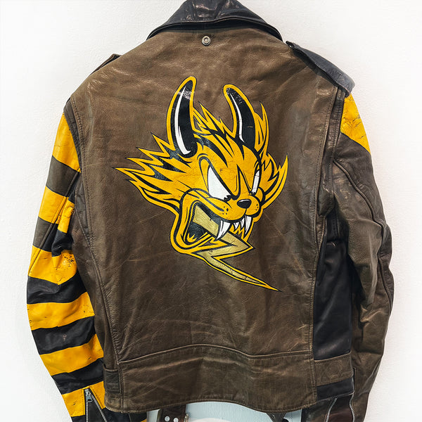 Rebels Alliance Custom Hand Painted Vintage Perfecto Leather Jacket