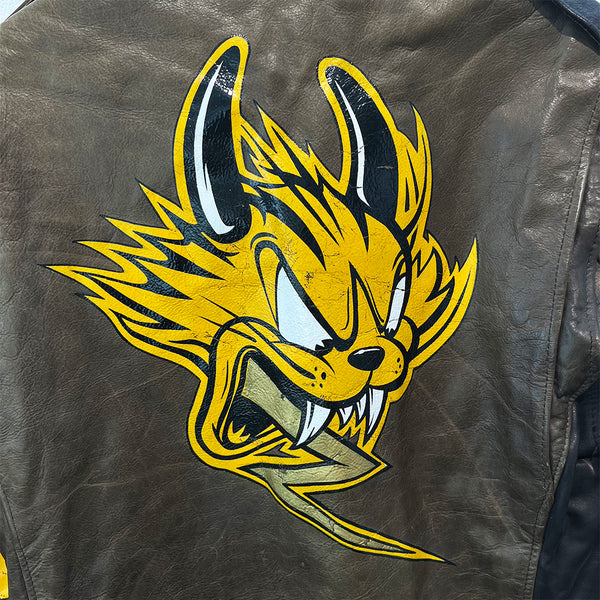 Rebels Alliance Custom Hand Painted Vintage Perfecto Leather Jacket