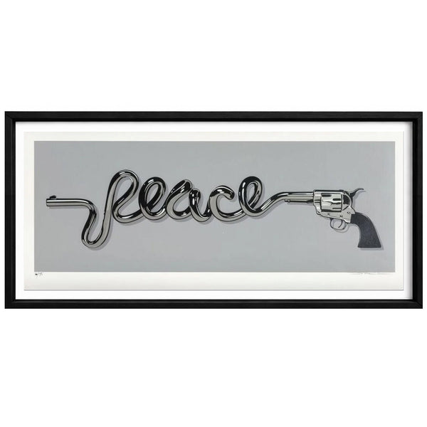 D*Face - 'Peacegun' Silver - Framed