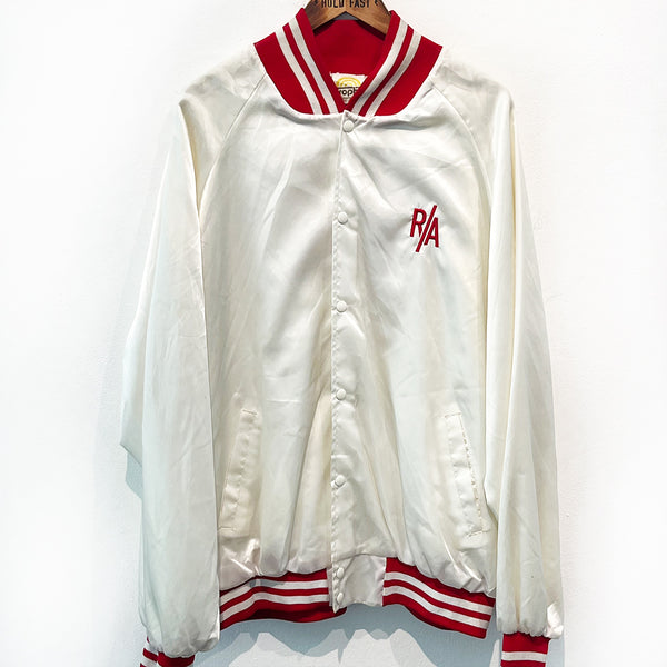 Rebels Alliance Vintage White and Red Racing Bomber Jacket