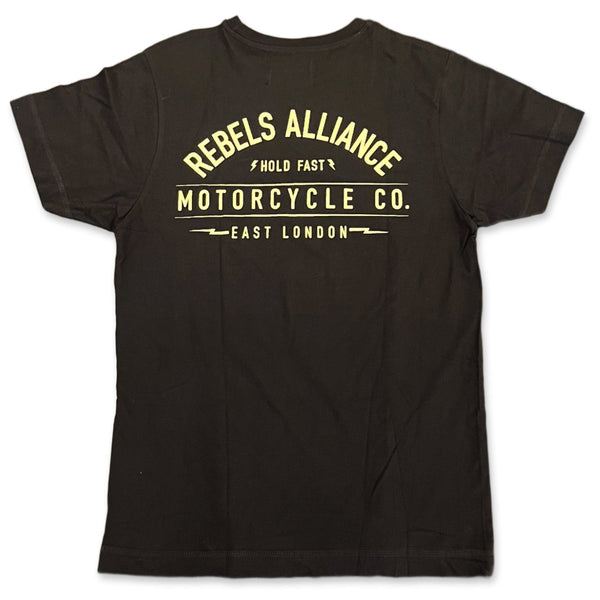 Rebels Alliance - "Motorcycle Company" Black T-shirt