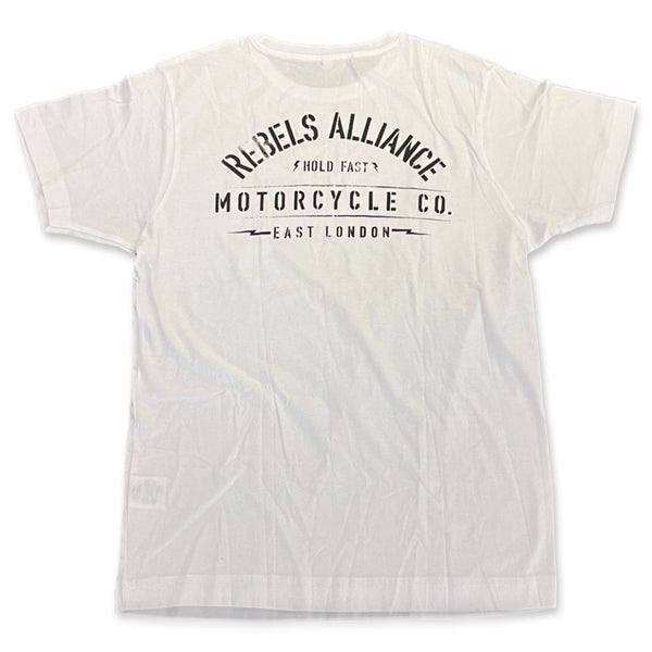 Rebels Alliance - "Motorcycle Company" White T-shirt