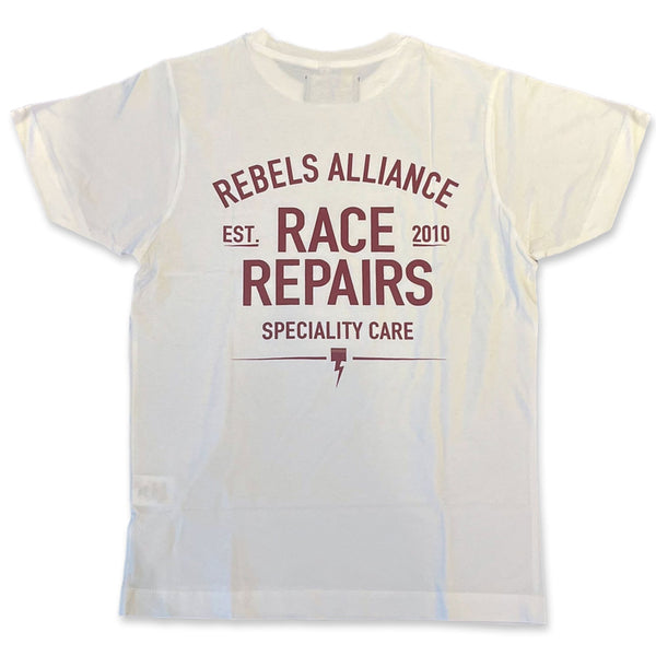 Rebels Alliance - "Race Repairs" White T-shirt