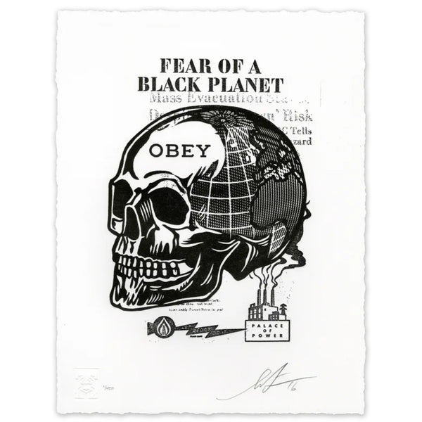 Shepard Fairey - Skull Of A Black Planet Letterpress