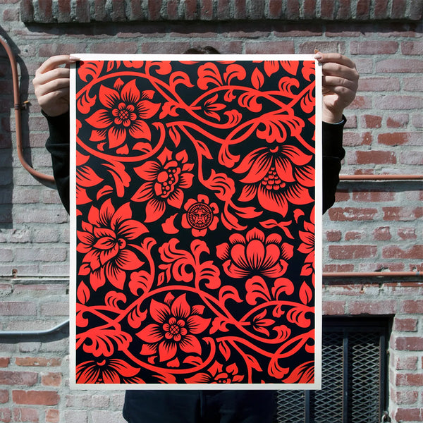 Shepard Fairey - Floral Takeover (Red/Black)