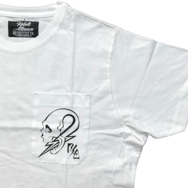 USUGROW X REBELS ALLIANCE - POCKET TEE WHITE