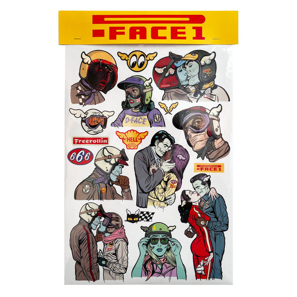 D*Face - 'Target Fixation' sticker pack