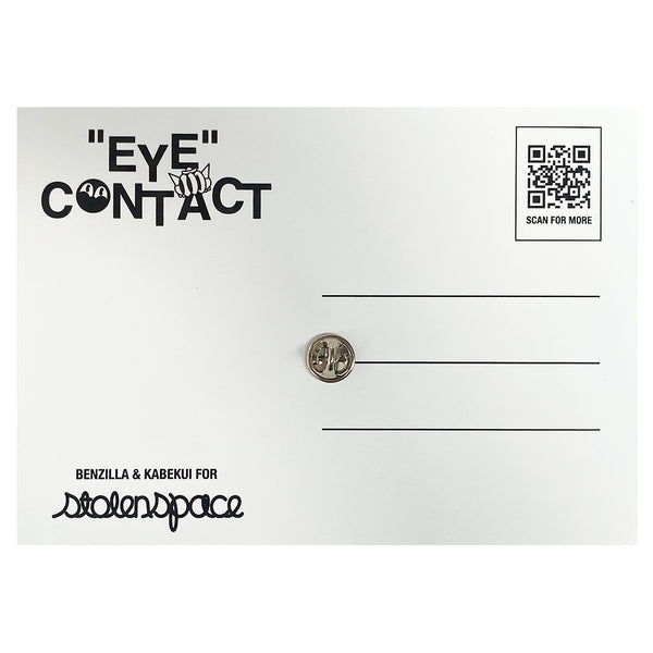 Benzilla & Kabekui - 'Eye Contact' pin badge