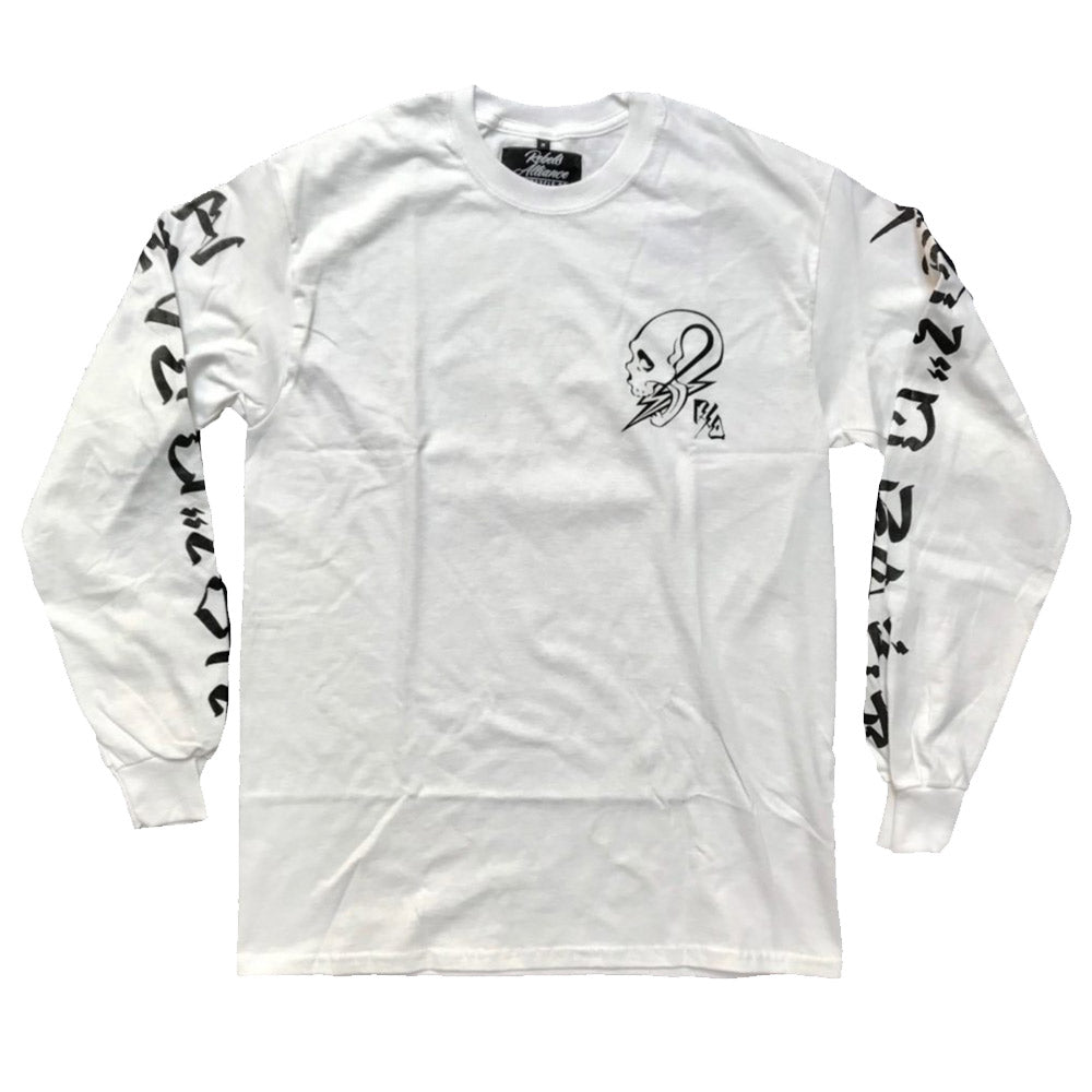 USUGROW X REBELS ALLIANCE - SKULL LONG SLEEVE WHITE