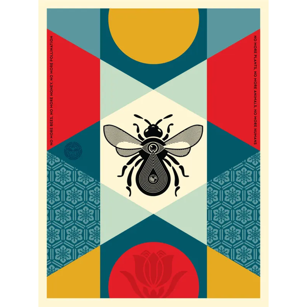 SHEPARD FAIREY - 'BEE GEOMETRIC' (RED)