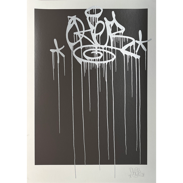 OKER - 'CHROME DRIPPY TAG (GREY)' PP