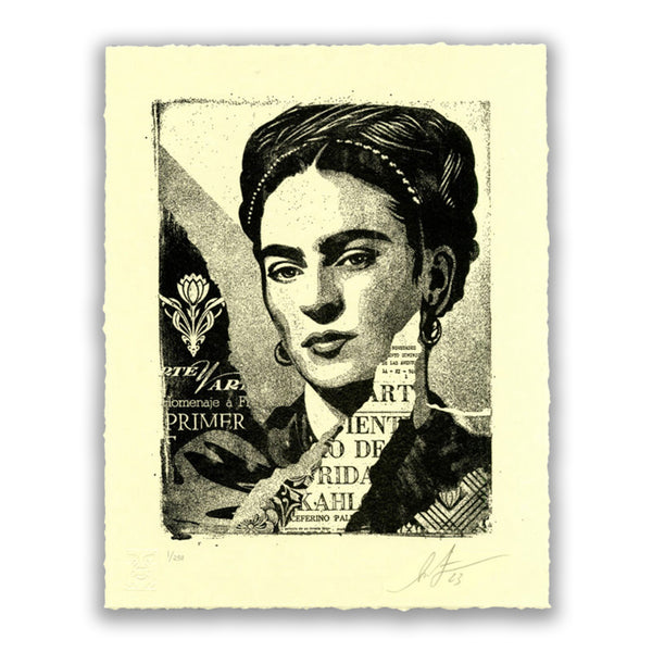 The Woman Who Defeated Pain (Frida Kahlo) Letterpress