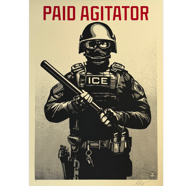 Shepard Fairey  - Projection Mirror: Paid Agitator AP