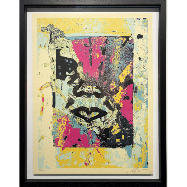Framed, Shepard Fairey - Enhanced Disintegration (Pink) Edition
