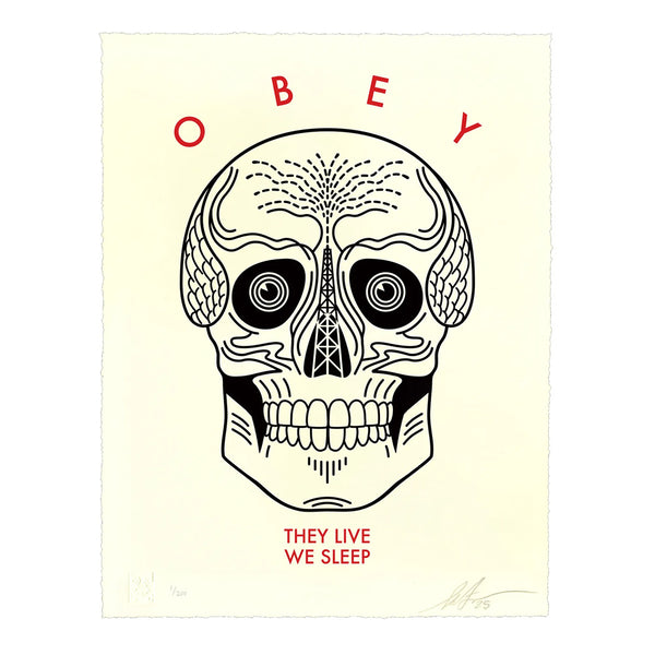 SHEPARD FAIREY - 'THEY LIVE WE SLEEP' LETTERPRESS (Cream)