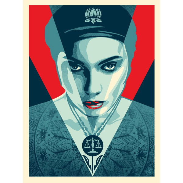 SHEPARD FAIREY- 'JUSTICE WOMAN (RED)'