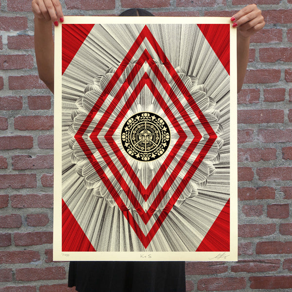 SHEPARD FAIREY X KAI & SUNNY - 'OBEY K&S FLOWER DIAMOND' AP