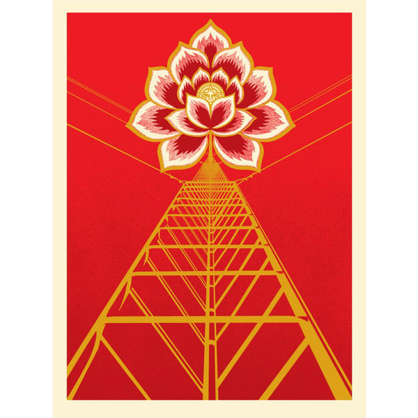 SHEPARD FAIREY - 'FLOWER POWER (RED)' EDITION